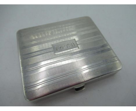 Tiffany &amp; Co Sterling silver compact with L.DE K.B engraved to front and Class 1940 to rear 4.5cm x 5cm 
