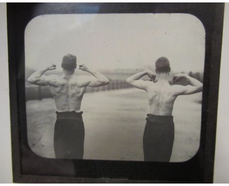 Collection of late C19th magic lantern slides, mainly diapositive photographic showing interesting socio-historical views, hi