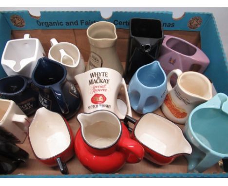 Seventeen branded ceramic whisky advertising water jugs, Whyte &amp; Mackay, Jura, Haig, Glendronach etc 
