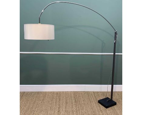 LIGNE ROSET 'MAMA' STANDARD LAMP, adjustable steel stem on stone base, 164cm h