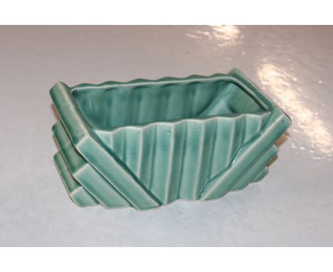A Langley green glazed planter