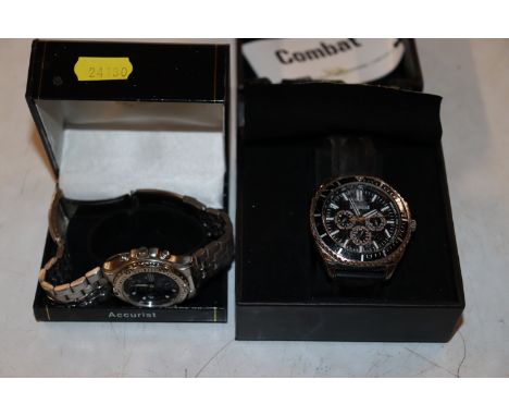 An Accurist Chronograph watch AF and another wristwatch