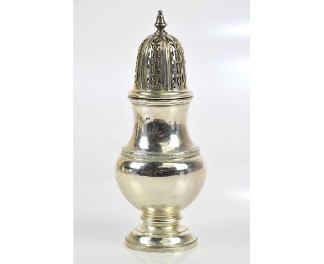 ADIE BROTHERS; a George V hallmarked silver sugar caster, Birmingham 1932, approx 4.8ozt/150g.