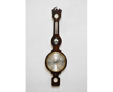 BERI &amp; DALERA LEEK; a 19th century rosewood mercury wheel barometer, height 109cm.