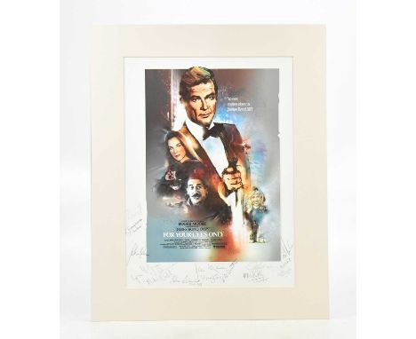 JAMES BOND; JEFF MARSHALL, signed limited edition print, For Yours Eyes Only, No 136/300, additionally signed by Lynn-Holly J