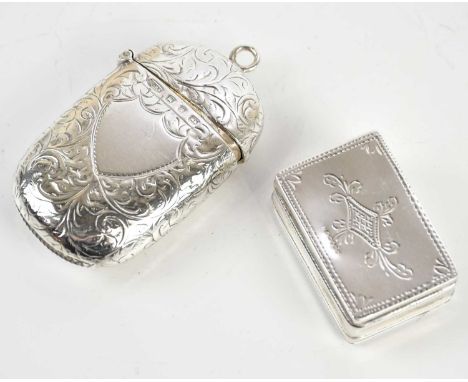 CARRS OF SHEFFIELD; an Elizabeth II hallmarked silver snuff box of rectangular form, Sheffield 2000, and a hallmarked silver 