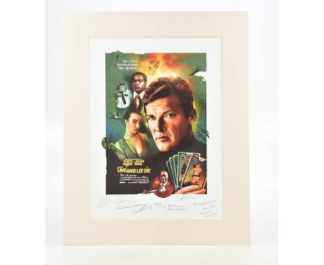 JAMES BOND; JEFF MARSHALL, limited edition print, Live and Let Die, No 121/300, additionally signed by Gloria Hendry, David H