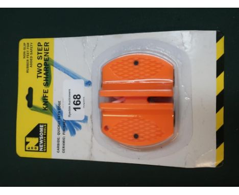 Newsome quality tools, boxed two step knife sharpener 