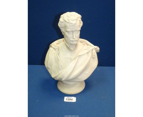 A Parianware Bust of Sir Colin Campbell, circa 1858, impressed 'Campbell' to plinth and 'J. Durram S.C, J. Ridgway, Bates & C