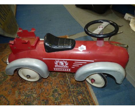 A vintage child's Fire engine (as found).