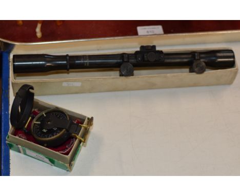 OLD COMPASS &amp; TELESCOPIC GUN SIGHT     