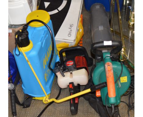 GARDEN VACUUM, MOUNTFIELD ENGINE HEDGE TRIMMER &amp; SPRAYER     