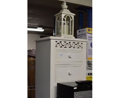 3 DRAWER UNIT &amp; CANDLE LANTERN     