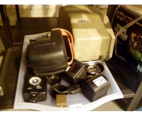 CAMERA ACCESSORIES. Tray of camera accessories