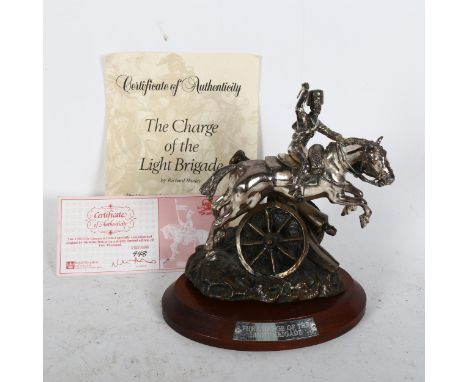 Royal Hampshire Charge Of The Light Brigade figure, by Richard Hanley, with certificate, height 20cm on plinth 