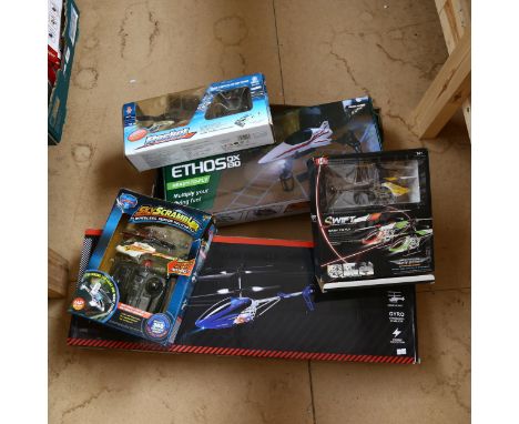 Boxed helicopters, including radio-controlled 