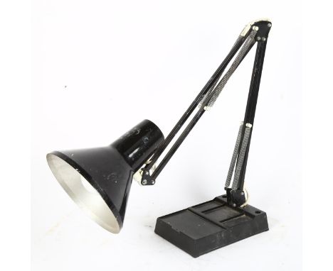 HCF - a Vintage Danish black anglepoise desk lamp, circa 1960s 