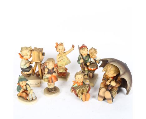 A group of 7 Goebels Hummel figures, tallest 12.5cm 