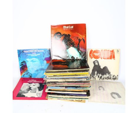 Various vinyl LPs and records, to include Leonard Cohen, Queen, David Bowie, Bob Dylan etc (boxful) 