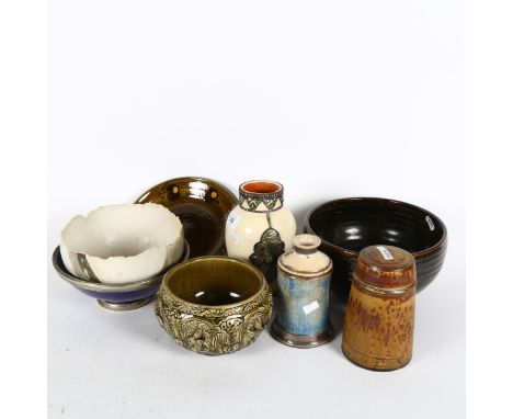 A Winchcombe Pottery bowl, various other Studio bowls and plates etc 