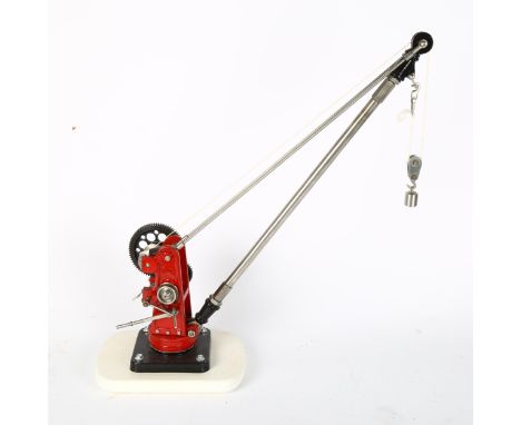 A scratch-built model crane, arm length 46cm 