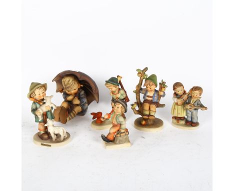A group of 6 Goebels Hummel figures, tallest 12cm 