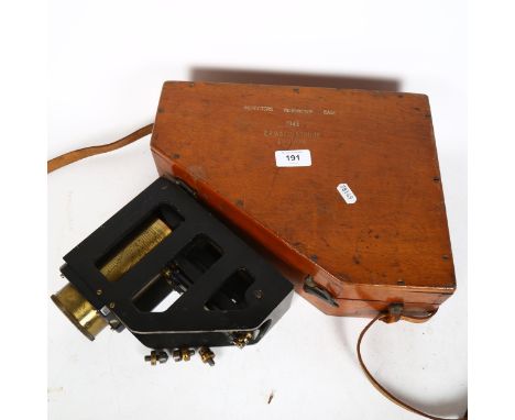 E R WATTS &amp; SON LONDON - a large brass Admiralty pattern? inspector's clinometer, 45 degrees Mk III, no. 29056, dated 194
