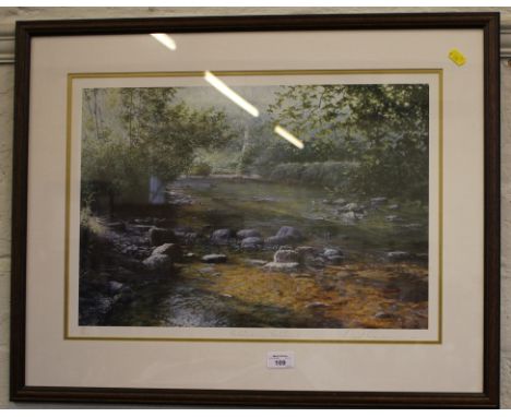 David Crane 'Stepping Stones' Colour lithograph Titled, signed and numbered 131/820 in pencil 34cm x 50cm