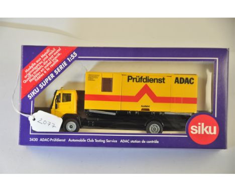 1:55 SCALE SIKU MODEL NO  - 3430 'ADAC' MERCEDES AUTOMOBILE CLUB TESTING SERVICE LORRY IN BOX VGC