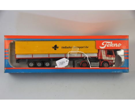 TEKNO SCANIA CARGO TRUCK TIELBEKE TRANSPORT BV SCALE 1:50 GC NOT IN ORIGINAL BOX