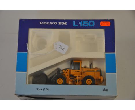 NZG MODEL 359 VOLVO BM L150 HEAVY DUTY CAPACITY LOADER SCALE 1:50 GC ATTACHMENTS MISSING