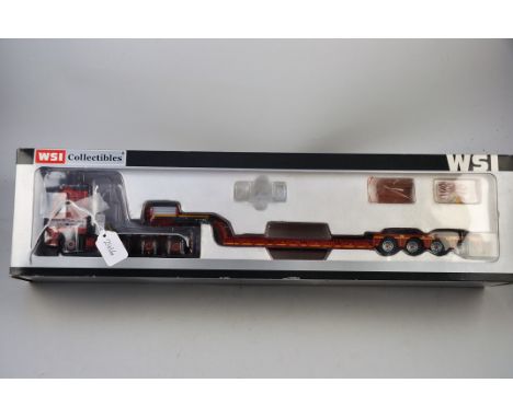 WSI COLLECTIBLES MODEL 9345 WEST OF SCOTLAND (PCM) VOLVO FH GLOBE 8X4 W/LOWLOADER SCALE 1:50 GC