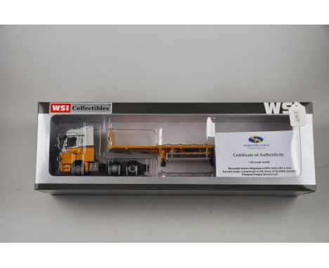 WSI COLLECTIBLES MODEL 10207 FREELANDS - SI MERCEDES ACTROS 6X2 - DENNISON FLATBED (3 AXLES) SCALE 1:50 GC WITH BOX