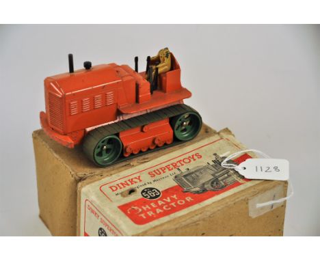 DINKY SUPERTOYS NO.563 HEAVY TRACTOR IN BOX SOME DAMAGE TO THE DRIVER FIGURE (HEAD MISSING) AND WEAR DUE TO AGE FC. 