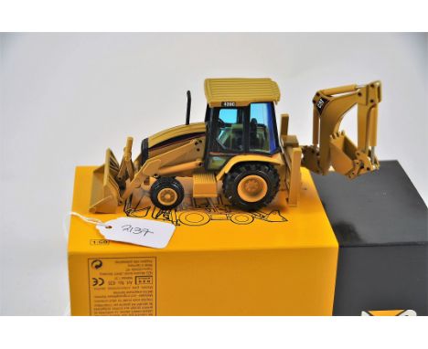 NZG MODEL 435 CAT 428C BACKHOE LOADER SCALE 1:50 VGC