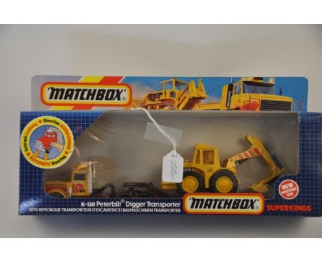 MATCHBOX K-130 PETERBILT DIGGER TRANSPORTER GC