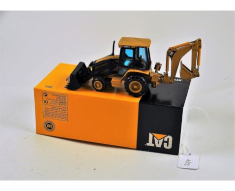 NZG MODEL 430 CAT 438C BACKHOE LOADER SCALE 1:50 VGC