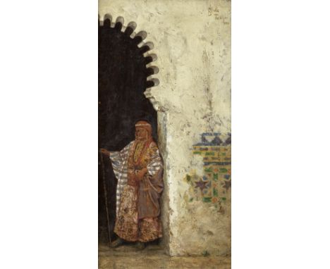 J. M. Ortiz (Spanish, 19th Century)Oriental figure studies a pair, one signed and inscribed 'JMOrtiz/Granada' (lower left); t