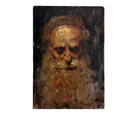 Man with a beard. Oil painting on panel, 20th-century period, Italian school depicting Man with a beard. Dimensions: 24x17 cm