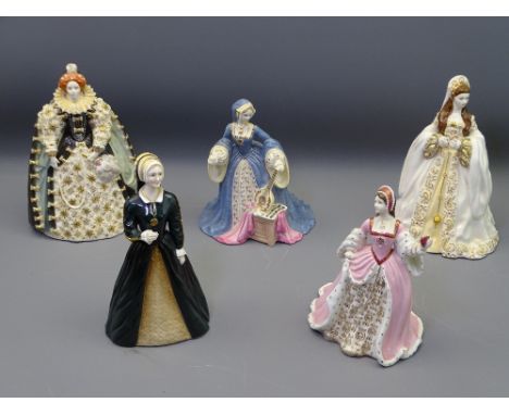 HISTORIC ROYALTY FIGURINES by Royal Worcester, Wedgwood and Coalport to include Queen Elizabeth I by Worcester, Jane Seymour 
