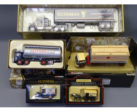 CORGI 150TH SCALE LIMITED EDITION TRUCKS ETC to include 55801 Guinness, Kenworth T925 with Semi-box Trailer, 21101 Guinness A