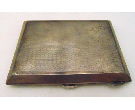 A hallmarked silver engine turned cigarette case, approx total weight 153g