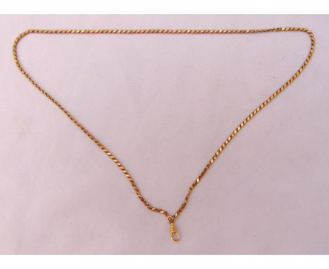 Gold guard chain tested 18ct, approx total weight 17.7g