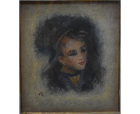 Studio of Miguel Canals (1925-95) - Portrait of a lady after Renoir, 29 x 26 cm and Lady and Gentleman at bar after Toulouse-