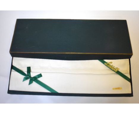 A pair of Liddell vintage, packaged corded Irish linen sheets, 90" x 108"