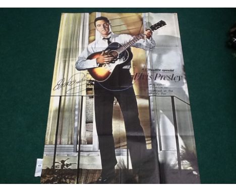 ELVIS PRESLEY: 1963 Reveille special poster; "It Happened at the World's Fair", 59" x 39", Folded, Minor tape marks to corner