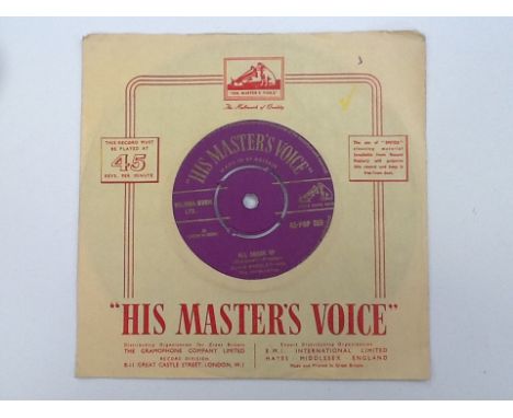 Elvis Presley 7" HMV 45rpm Vinyl Single "All Shook Up" - Purple/Gold Label - HMV POP 359. In original HMV sleeve - from 1957.