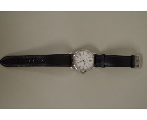 A Wempe Zeitmeister chronometer wristwatch, on leather strap with original buckle. 