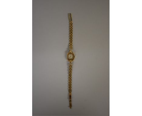 A Rotary&nbsp;gold&nbsp;ladies wristwatch,&nbsp;hallmarked 9ct, weight without movement, 9.9g. 