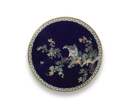 ATTRIBUTED TO THE HAYASHI KODENJI WORKSHOP OF NAGOYAA Cloisonné-Enamel Dish Meiji era (1868-1912), late 19th/early 20th centu